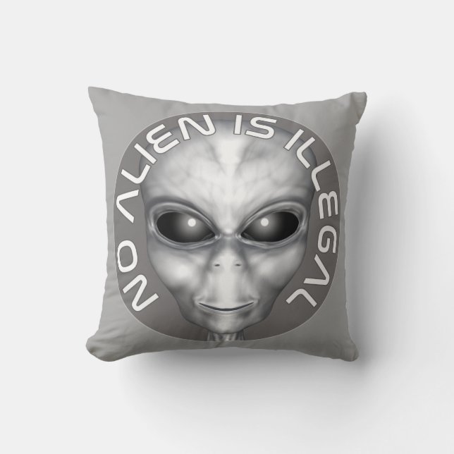 No Alien Is Illegal Cushion (Front)
