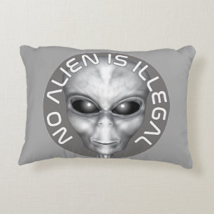 No Alien Is Illegal Decorative Cushion