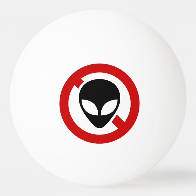 NO ALIENS PING PONG BALL (Front)