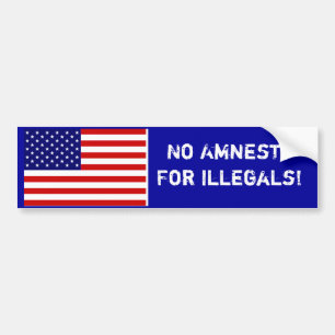 No Amnesty Bumper Sticker