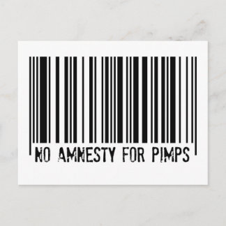 No Amnesty For Pimps - postcard