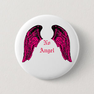 no angel 6 cm round badge