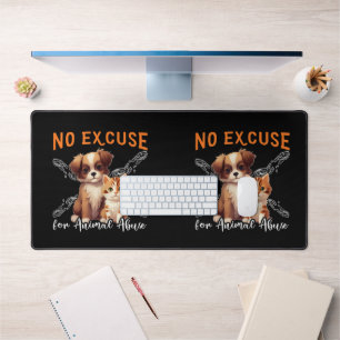 No Animal Abuse Animal Rights Design For Animal Lo Desk Mat