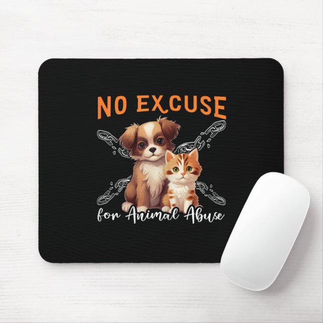 No Animal Abuse Animal Rights Design For Animal Lo Mouse Mat (With Mouse)