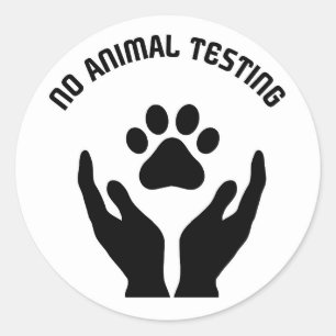 No Animal Testing Classic Round Sticker