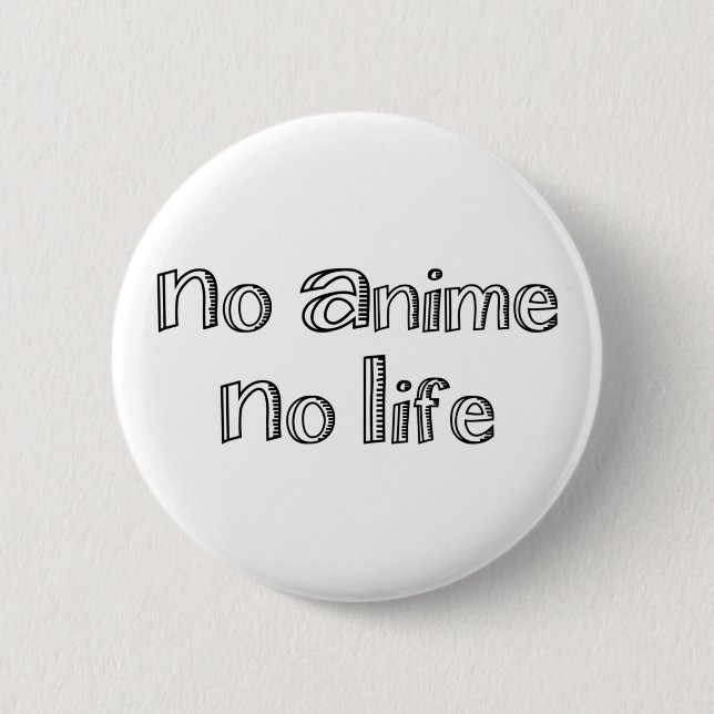 no anime no life 6 cm round badge (Front)