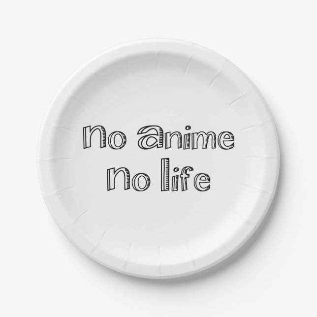 no anime no life paper plate (Front)