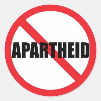 "NO APARTHEID" Classic Round Sticker