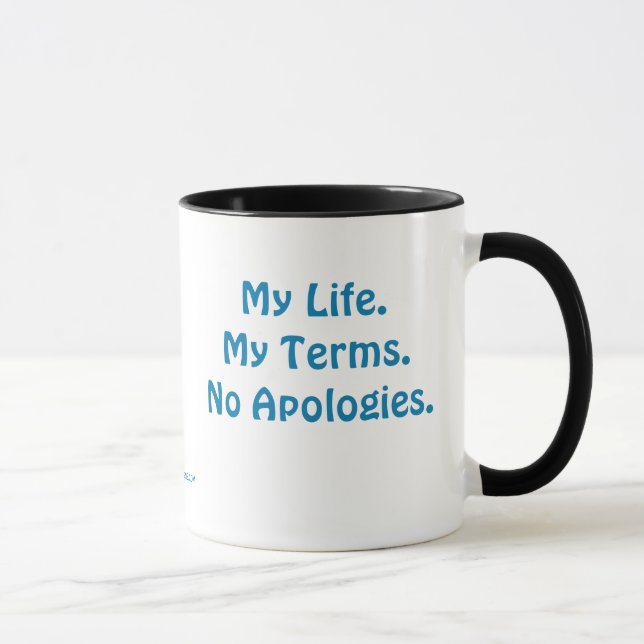 No Apologies Collection by MDillon Designs Mug (Right)