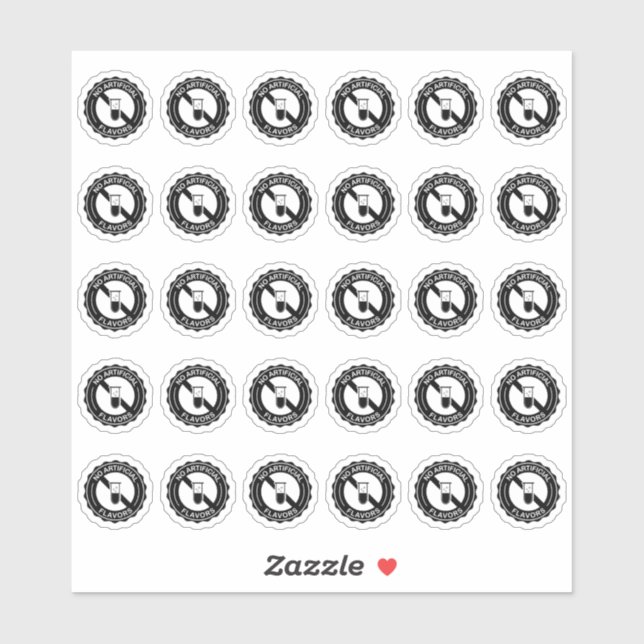 No Artificial Flavors Mini Food Packaging Label (Sheet)