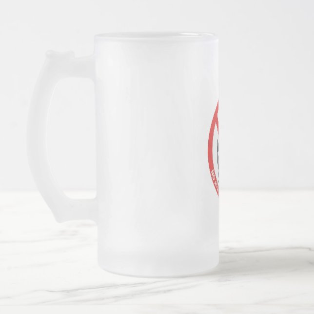 No attachments in my life frosted glass beer mug (Left)