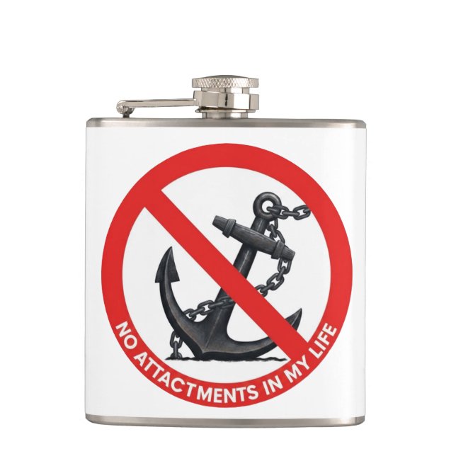 No attachments in my life hip flask (Front)