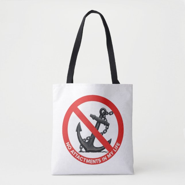 No attachments in my life tote bag (Front)