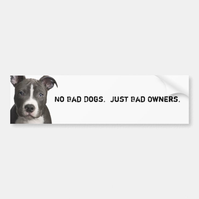 No Bad Dogs. Just Bad Owners. Bumper Sticker (Front)