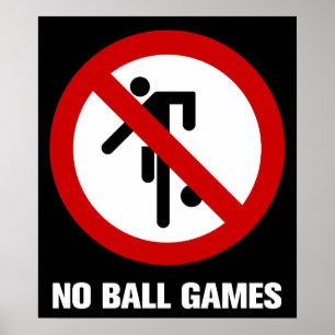 NO Ball Games ⚠ Thai Park Sign ⚠