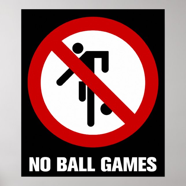 NO Ball Games ⚠ Thai Park Sign ⚠ (Front)