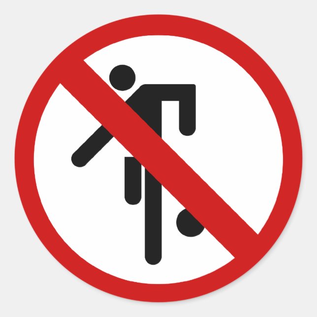 NO Ball Games ⚠ Thai Park Sign ⚠ Classic Round Sticker (Front)