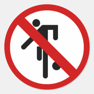 NO Ball Games ⚠ Thai Park Sign ⚠ Classic Round Sticker