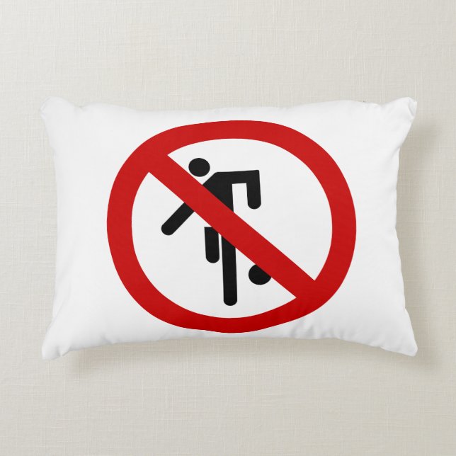 NO Ball Games ⚠ Thai Park Sign ⚠ Decorative Cushion (Front)