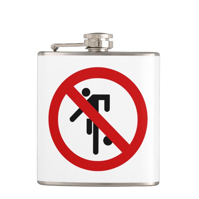 NO Ball Games ⚠ Thai Park Sign ⚠ Hip Flask (Front)