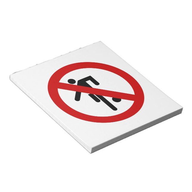 NO Ball Games ⚠ Thai Park Sign ⚠ Notepad (Angled)