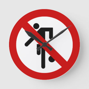 NO Ball Games ⚠ Thai Park Sign ⚠ Round Clock