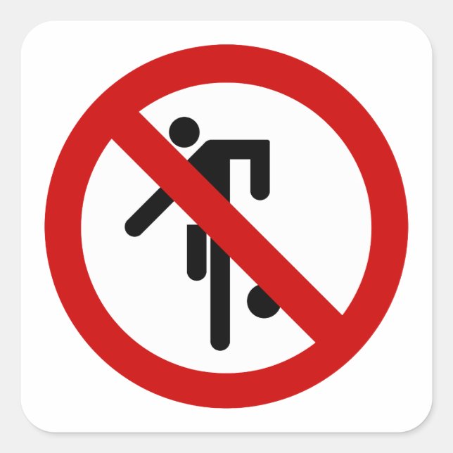 NO Ball Games ⚠ Thai Park Sign ⚠ Square Sticker (Front)