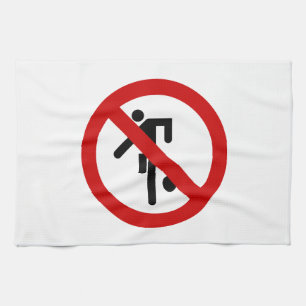NO Ball Games ⚠ Thai Park Sign ⚠ Tea Towel