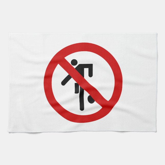 NO Ball Games ⚠ Thai Park Sign ⚠ Tea Towel (Horizontal)