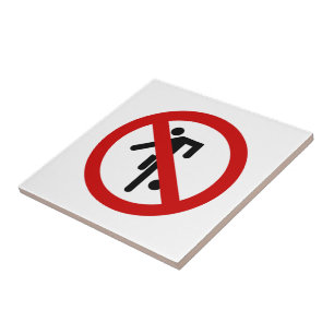 NO Ball Games ⚠ Thai Park Sign ⚠ Tile