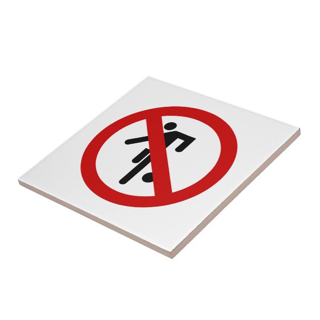 NO Ball Games ⚠ Thai Park Sign ⚠ Tile (Side)