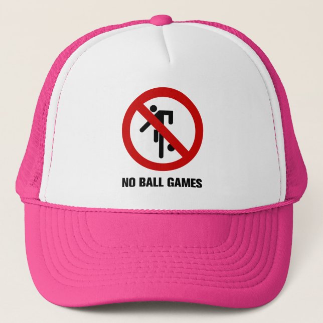 NO Ball Games ⚠ Thai Park Sign ⚠ Trucker Hat (Front)