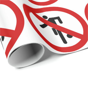 NO Ball Games ⚠ Thai Park Sign ⚠ Wrapping Paper