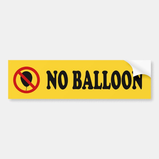 NO Balloon ⚠ Thai Sign ⚠ Bumper Sticker (Front)