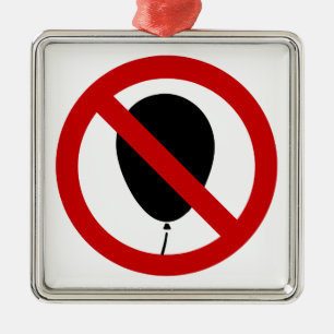 NO Balloon ⚠ Thai Sign ⚠ Metal Tree Decoration