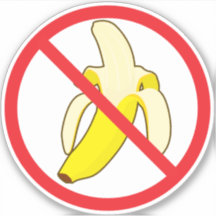 No Bananas Sticker