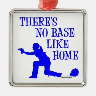 No Base Like Home, blue.png Metal Tree Decoration
