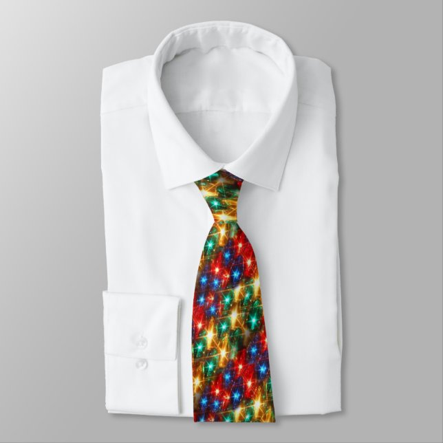 No Batteries Required Christmas Lights  Tie (Tied)
