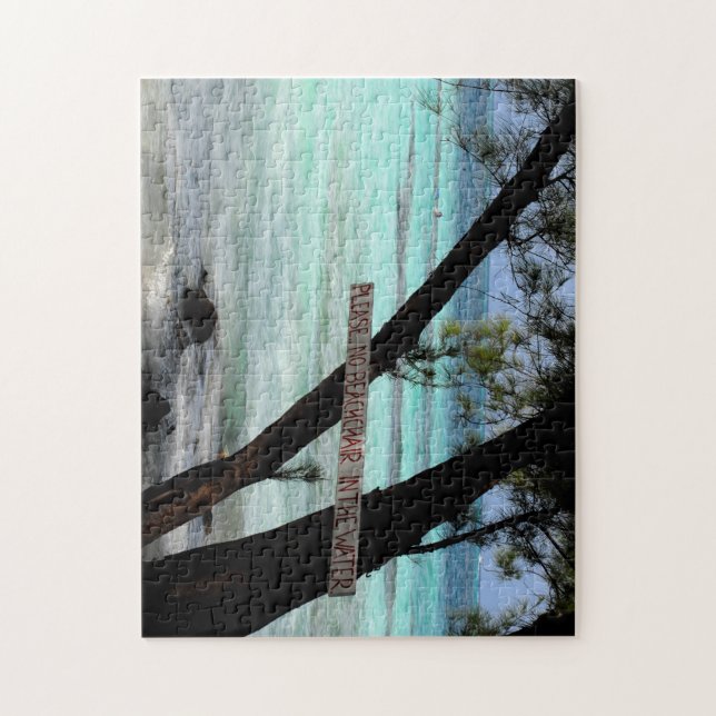 No Beach Chairs in the water. Grand Cayman Jigsaw Puzzle (Vertical)