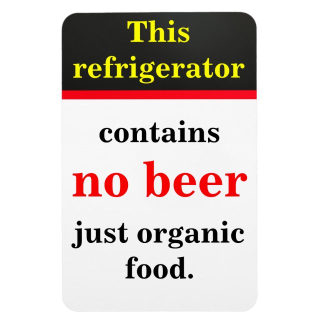 No Beer Magnet (Vertical)