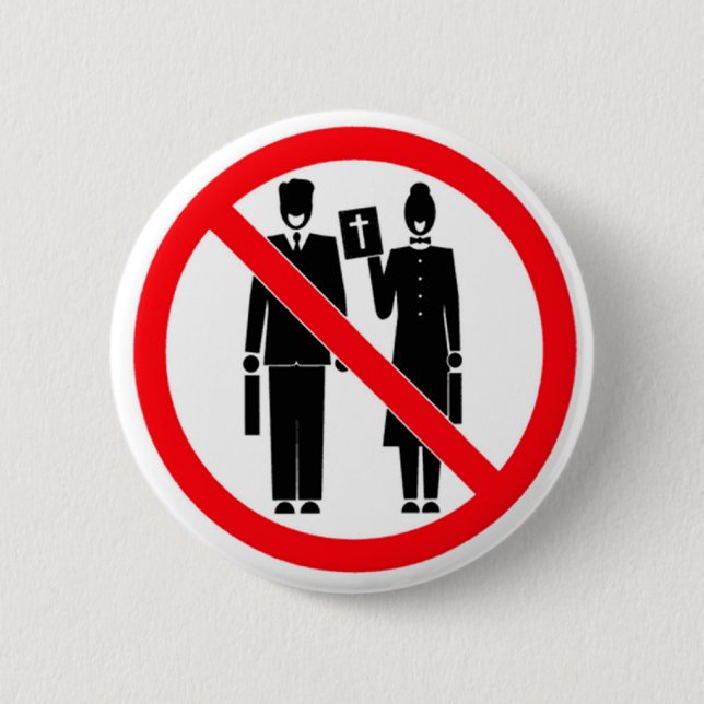 No Bible Thumpers 6 Cm Round Badge (Front)