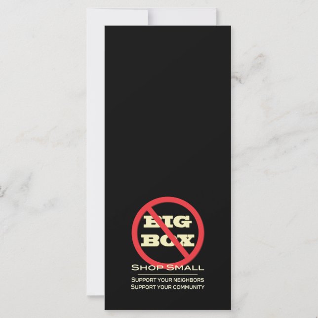 No Big Box Stores! (Front)
