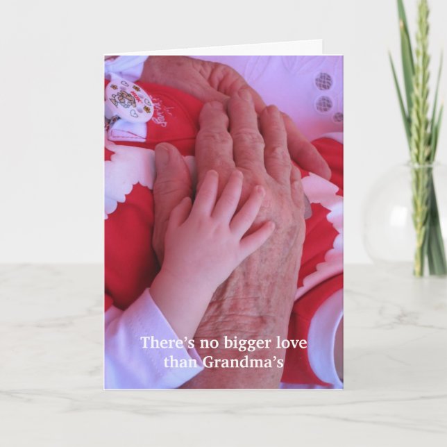 No bigger love than Grandma’s Holiday Card (Front)