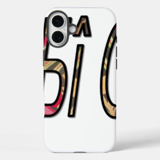 "No Bigiji" Text Art Print iPhone 16 Plus Case