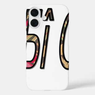 "No Bigiji" Text Art Print iPhone 16 Case