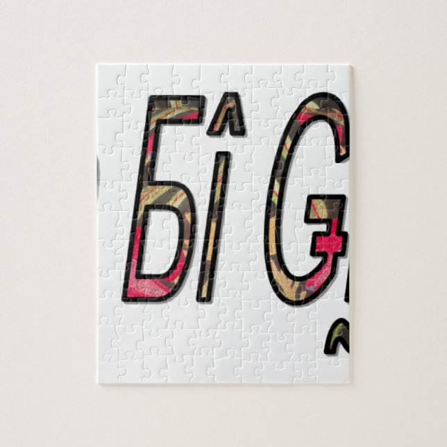 No Bigiji Text Art Print Jigsaw Puzzle (Vertical)