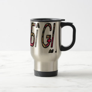 No Bigiji Text Art Print Travel Mug