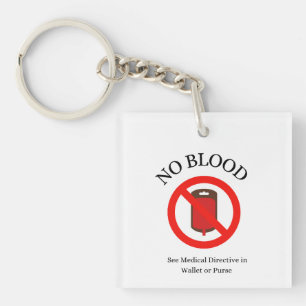 "No blood" keychains