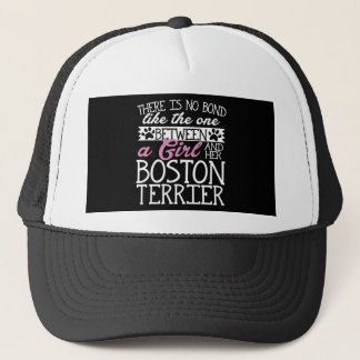 No Bond Like Between a Girl & Her Boston Terrier Trucker Hat