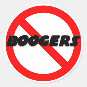 No Boogers Classic Round Sticker